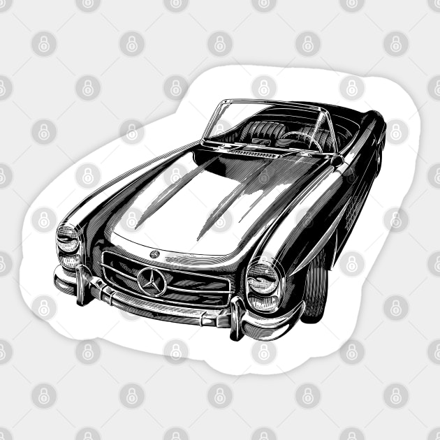 Mercedes_Benz SL 300 Sticker by TrocaBoo